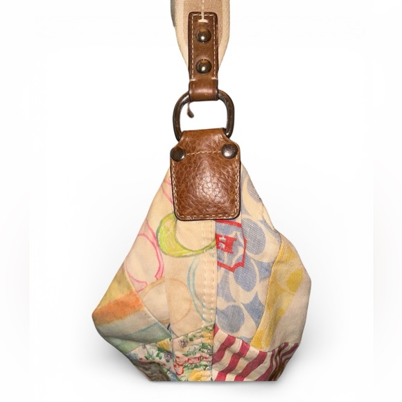 Coach Vintage Y2K Hampton Patchwork Multicolor Patchwork Hobo Shoulder Bag - Picture 6 of 13